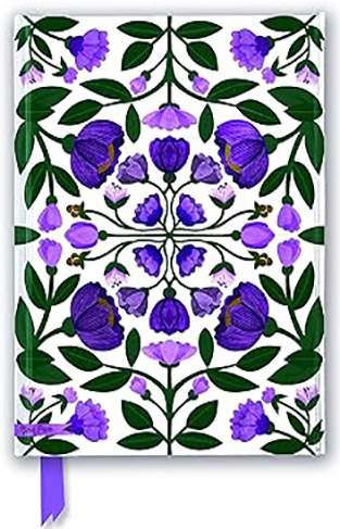 Nina Pace Purple Flowers Foiled Journal